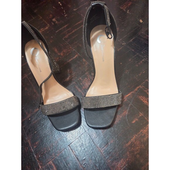 Sparkly Strap Dress Sandals 3 Inch Block Heel Elegant Party Shoes for Women - Picture 9 of 11